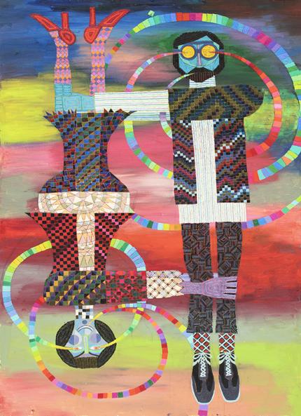 Edward Marecak, "Witch and Warlock Casting Spells in the Upside Down World", oil, 1980s painting fine art for sale purchase buy sell auction consign denver colorado art gallery museum