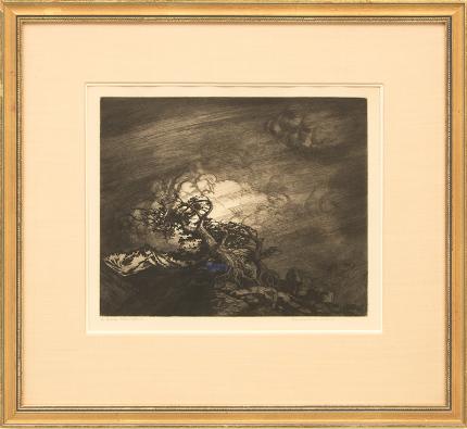 George Elbert Burr, "Timberline Storm", etching painting fine art for sale purchase buy sell auction consign denver colorado art gallery museum