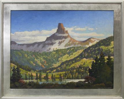 Harold Vincent Skene, "Lizard Head (Near Telluride, Colorado)", oil, 1959 for sale purchase consign auction denver Colorado art gallery museum 