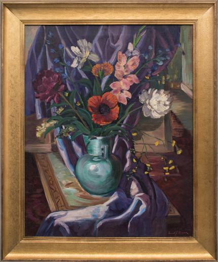 Frank Vavra, "Still Life", 1930s oil painting fine art for sale purchase buy sell auction consign denver colorado art gallery museum