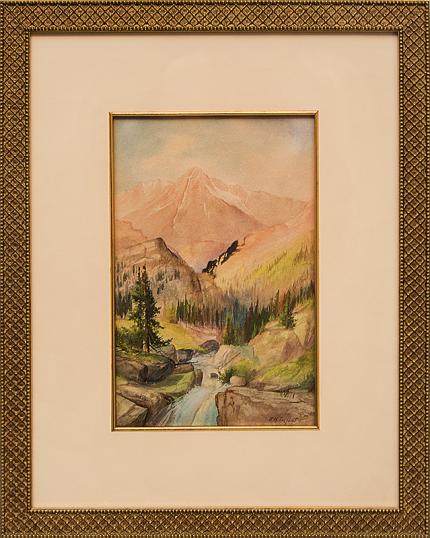 Richard Tallant, Mount of the Holy Cross, Colorado, gouache painting fine art for sale purchase buy sell auction consign denver colorado art gallery museum
