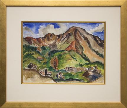 Tabor Utley, "Untitled (Mountain Mine, Colorado)", watercolor painting for sale purchase consign auction denver Colorado art gallery museum