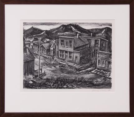 Delmar Max Pachl, "St. Elmo (Colorado Ghost Town)", lithograph, August 1941 painting fine art for sale purchase buy sell auction consign denver colorado art gallery museum 