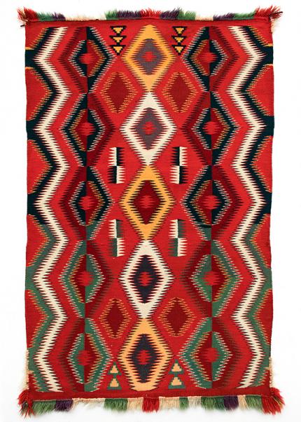 navajo germantown weaving blanket for sale, vintage, antique, 19th century, red, green, yellow, white, black