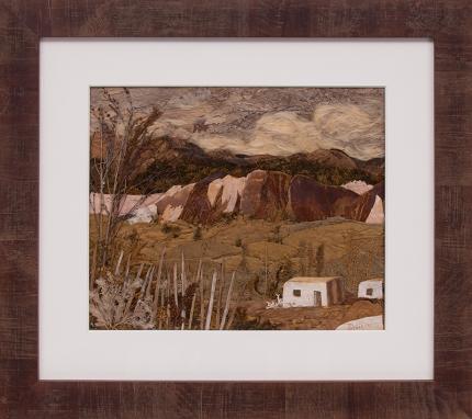 Pansy Stockton sun painting "Pojoaque Valley (New Mexico)", mixed mediapainting fine art for sale purchase buy sell auction consign denver colorado art gallery museum