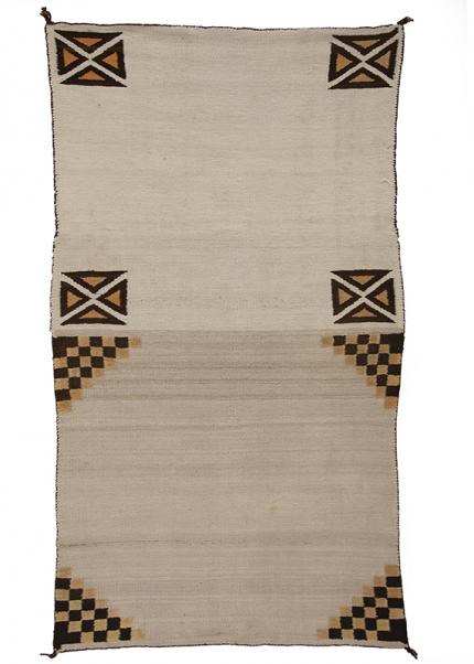 Vintage Navajo double saddle blanket textile weaving rug  19th century Native American Indian antique vintage art for sale purchase auction consign denver colorado art gallery museum
