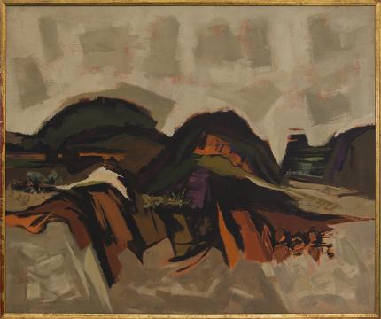 Kenneth Evett, "Western Landscape", oil, circa 1955 painting fine art for sale purchase buy sell auction consign denver colorado art gallery museum warnock