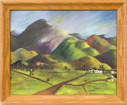 Muriel Swanson "Gunnison, Colorado" 1947 Zagoren vintage oil painting fine art for sale purchase buy sell auction consign denver colorado art gallery museum   