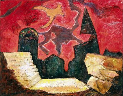 Manuel Bromberg, "Untitled (The War Years)", oil, 1947