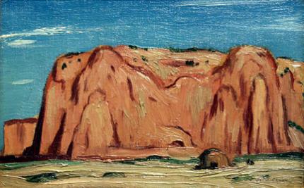 Eliot Candee Clark, "Untitled (Southwestern Landscape)", oil, c. 1950