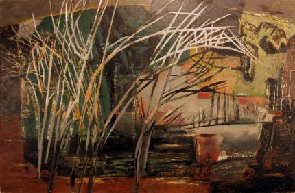 Ethel Magafan, "Dark October", oil, c. 1950