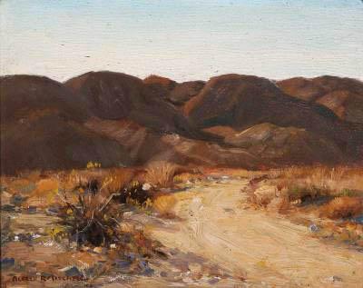 Alfred Richard Mitchell, "Road to Cathedral Canyon", oil, c. 1935