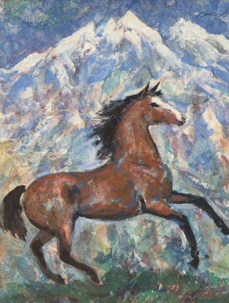 Ila McAfee horse painting