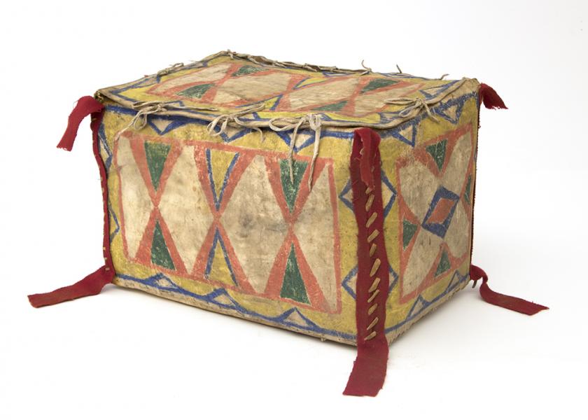 parfleche Box, Sioux, last quarter of the 19th century Native American Indian antique vintage art for sale purchase auction consign denver colorado art gallery museum