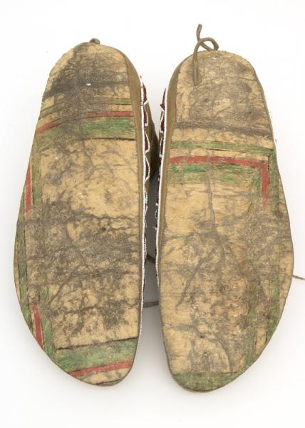 Moccasins, Kiowa, parfleche sole