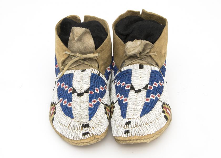 Childs moccasins Cheyenne Plains circa 1880 19th century Native American Indian antique vintage art for sale purchase auction consign denver colorado art gallery museum