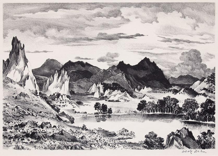 Adolf Arthur Dehn, Lake in the Garden of the Gods, Colorado