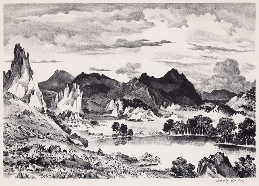Adolf Arthur Dehn, Lake in the Garden of the Gods, Colorado