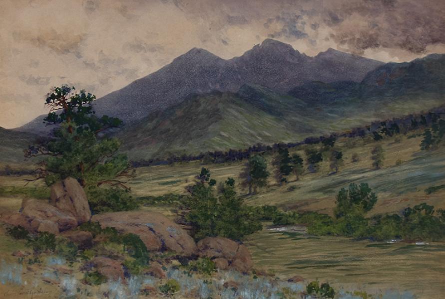 charles partridge adams early colorado landscape estes park longs peak meeker moraine