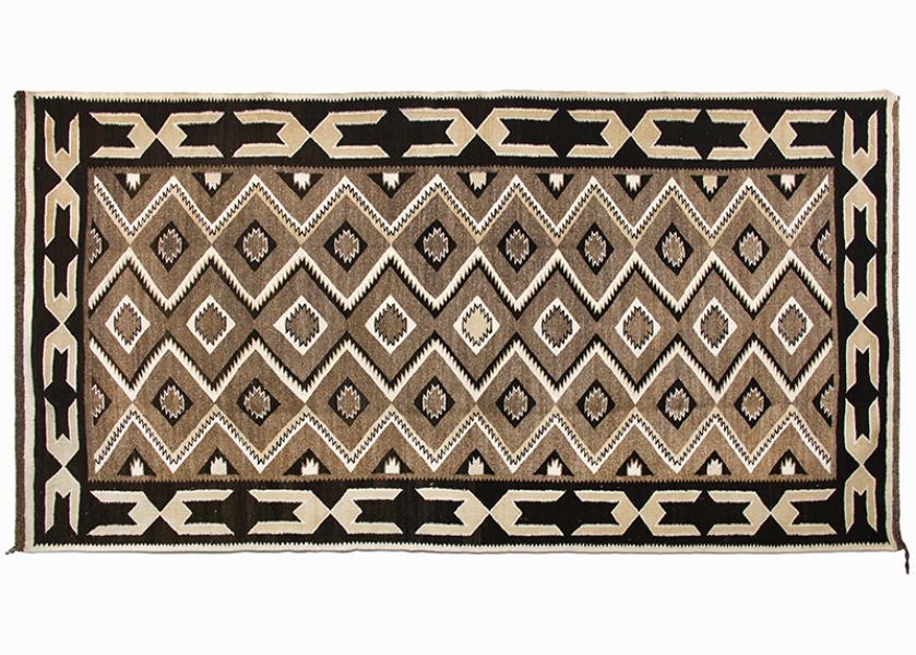 Vintage Navajo Red Mesa Trading Post Rug mid 20th century 1940s 1930 1950 area rug floor 19th century Native American Indian antique vintage art for sale purchase auction consign denver colorado art gallery museum
