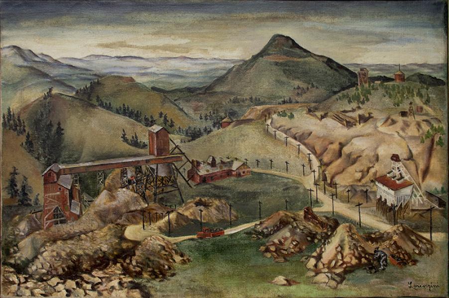 eldora lorenzini wpa era woman artist broadmoor academy colorado springs 1930s 1940s mine town mountains