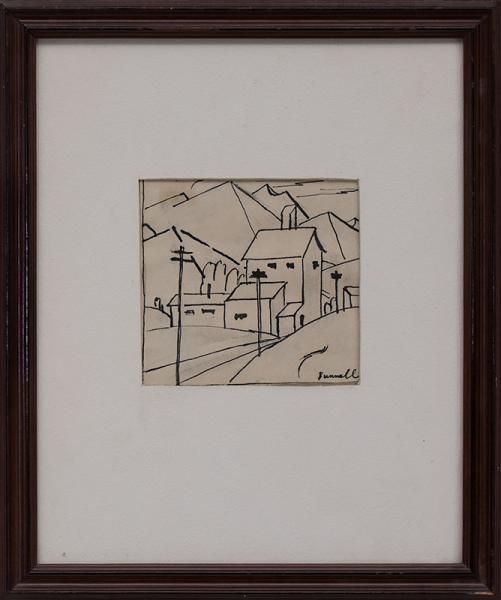 Charles bunnell mountain mining town study black and white broadmoor academy colorado springs wpa era modernism moderist