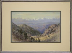 Elsie Haddon Haynes, "Sangre de Cristos (Colorado)", pastel, circa 1930-1950 for sale purchase consign auction denver Colorado art gallery museum