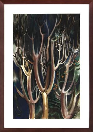 Richard Sorby Modernist Trees watercolor painting fine art for sale purchase buy sell auction consign denver colorado art gallery museum    
