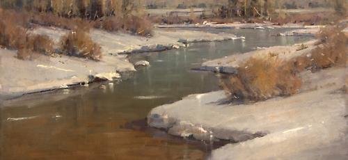 Rick Howell (1957-2012) (Afternoon Light, Colorado) oil painting, 35 ¾ x 47 ¾ inches