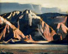 Paul Lauritz, "Oak Creek Canyon, Arizona", oil, c. 1940