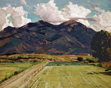 Gustave Cimiotti, "Untitled (Valley in New Mexico)", oil, c. 1950