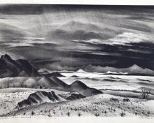 Adolf Arthur Dehn, "Colorado Landscape, For Jenne Magafan, Edition of 40", lithograph, 1940
