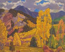 Paul Kauvar Smith, "Autumn Glow", oil, c. 1935