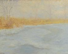 Thomas Folawn, "Platte River Winter", oil, c. 1921
