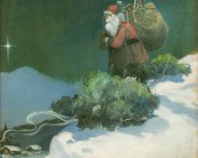 Paul Gregg, "Santa's Return", oil on canvas, 1936
