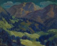 Paul Kauvar Smith, "Untitled (Landscape)", oil, c. 1930-1950