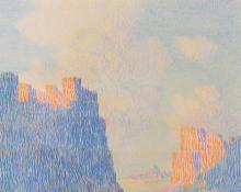 George Elbert Burr, "Untitled (Canyon and Clouds, Arizona)", pastel, c. 1920