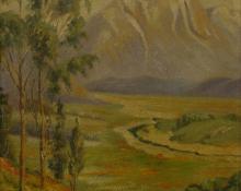 Kate Elizabeth Johnson Thew, "California", oil, c. 1925