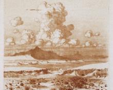 George Elbert Burr, "Evening Near Lamy, New Mexico, trial proof; edition of 40", etching, c. 1921