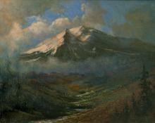 William A. Knapp, "Untitled (Colorado Mountain Scene)", oil on canvas, 1900