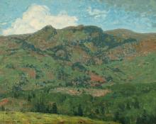 Margaret Carlson, "Untitled (Colorado Springs, Colorado)", oil, c. 1920