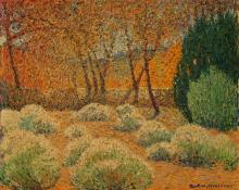 Arthur Musgrave, "Tesuque, New Mexico", oil, c. 1935