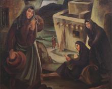 Philip Latimer Dike, "Women of the Pueblo", oil, c. 1935