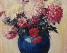 Henry Cornelius Balink, "Untitled (Still Life with Blue Vase)", oil on canvas