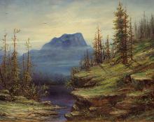 Charles Stewart Stobie, "Untitled (Mountain Landscape)", oil, 1897