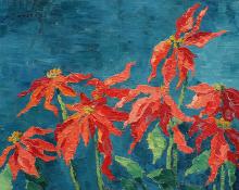 sandzén, Sven Birger Sandzen, "Untitled (Poinsettias)", oil on canvas, December 29, 1918