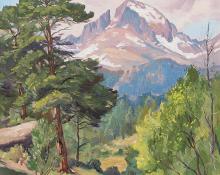 Alfred James Wands, "Longs Peak (Estes Park)", oil, 1979