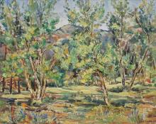 Zola Zaugg, "Untitled (In the Vicinity of Pikes Peak, Colorado)", oil, 1954