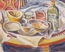 Frederick Shane, "Untitled (Still Life)", mixed media, 1930