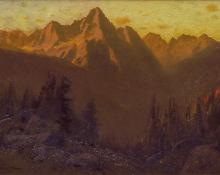 Charles Partridge Adams, "Sunset San Juan Range, Colorado", oil, c. 1915